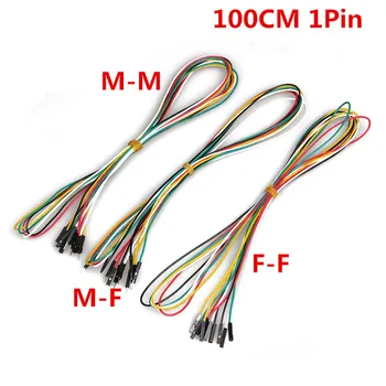 1M Breadboard aktarma kabloları 20 adet/grup 1pin 100cm M-M M-F F-F 2.54 mm dupont Kablo Hattı Elektronik DIY Deney için